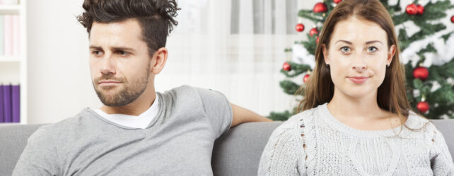 couple is irritated of christmas