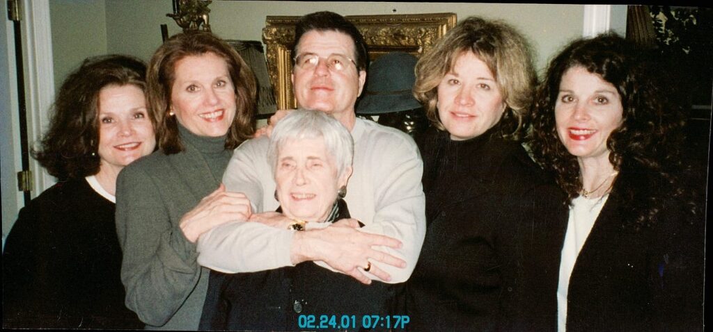 My mother and her five children when our dad died. (L-R) BK, R, Bud, mom, M, and me.